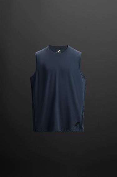 CAMISETA TANK TÉCNICA - Marino de Zara