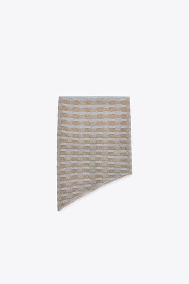 ASYMMETRIC METALLIC THREAD TOP - Gold / Silver by Zara - Image 4