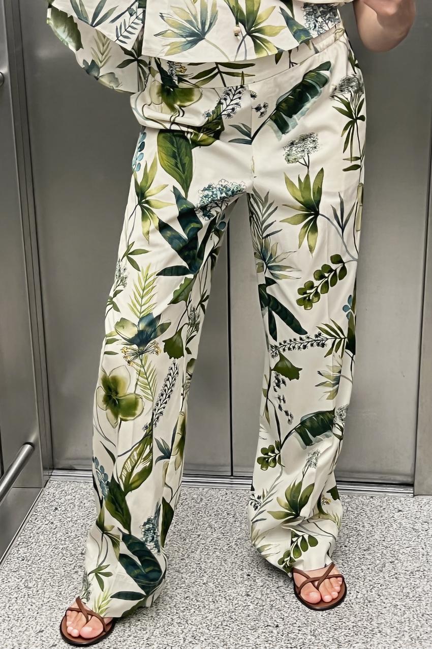 確認用＊ ZARA プリント柄パンツ Mサイズ