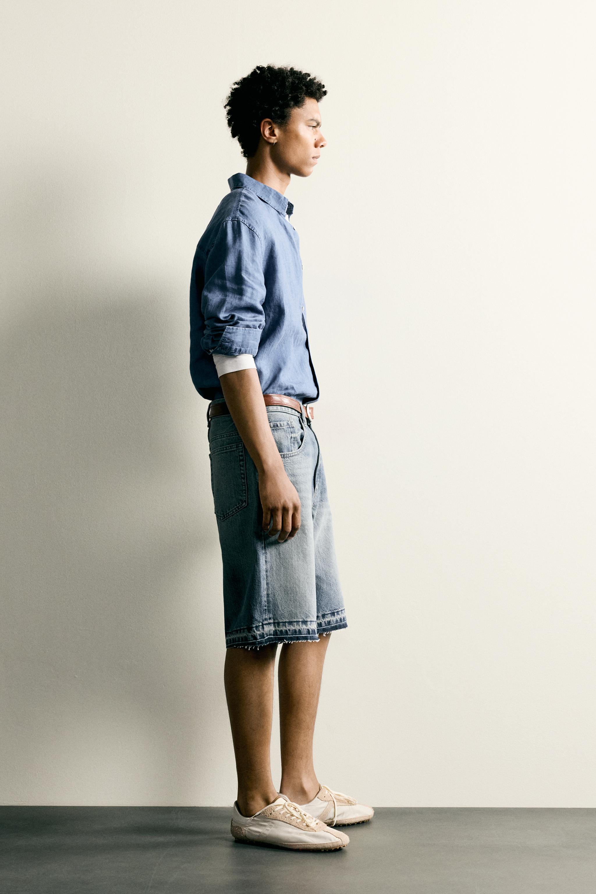 RELAXED FIT DENIM SHORTS