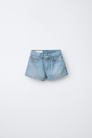 برمودا DENIM ستراتس - أزرق فاتح الخاص بـ Zara