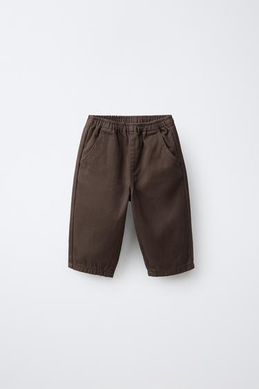 SOLID TWILL PANTS — Chocolate 1