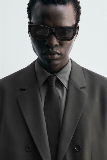 VESTE DE COSTUME CROISÉE AVEC LAINE - Gris foncé de Zara - Image 5