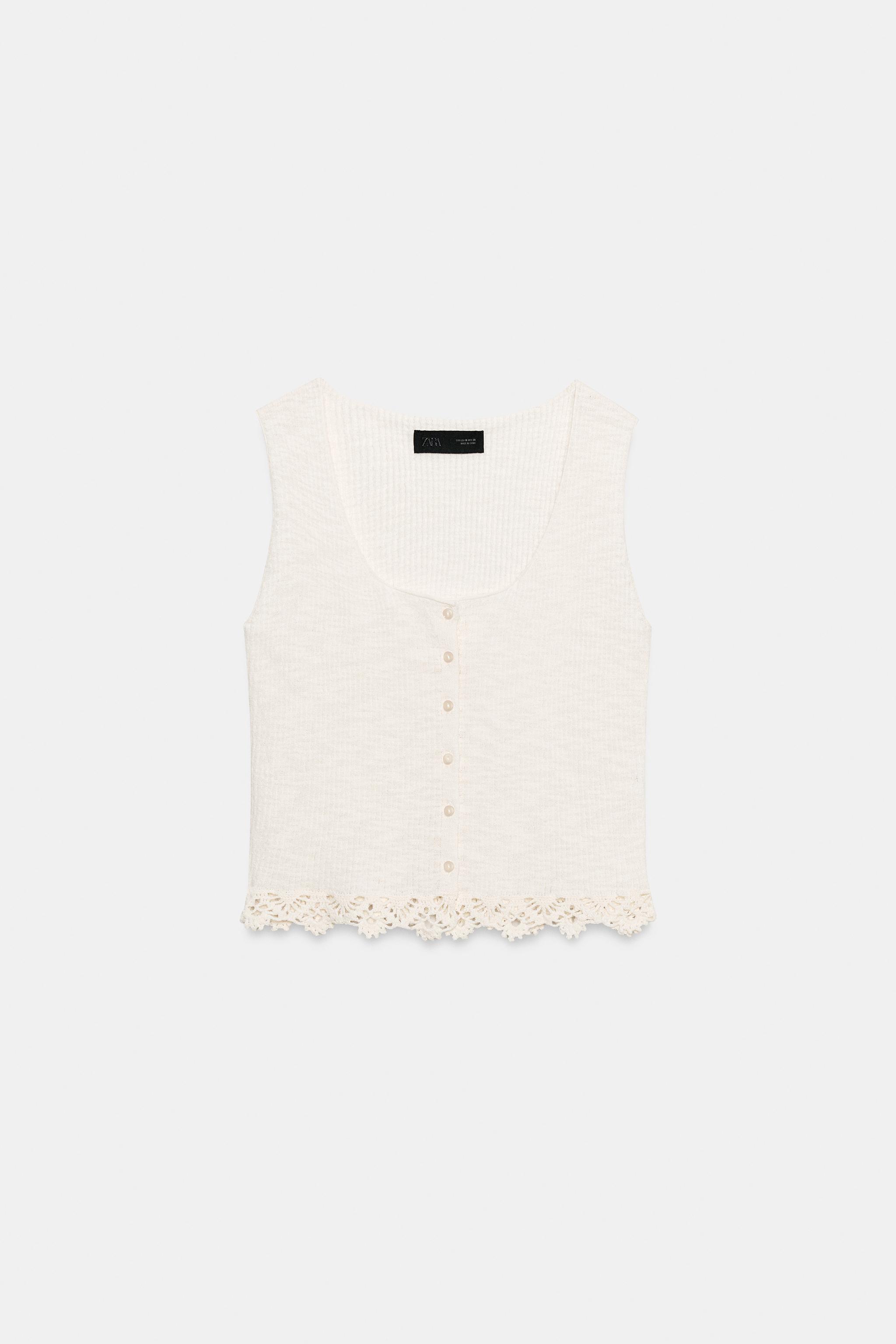 TOP EN MAILLE ET CROCHET AU BAS