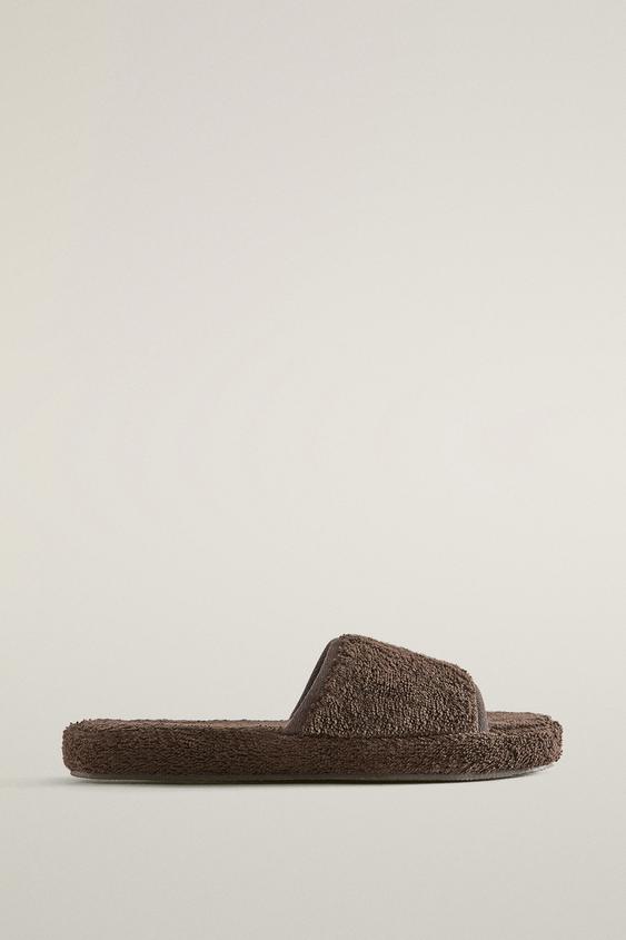 CHAUSSONS PLATEFORME SERVIETTE DE BAIN - Marron de Zara - Image 0
