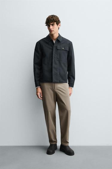 PANTALÓN ESTRUCTURA CONFORT - Tostado de Zara