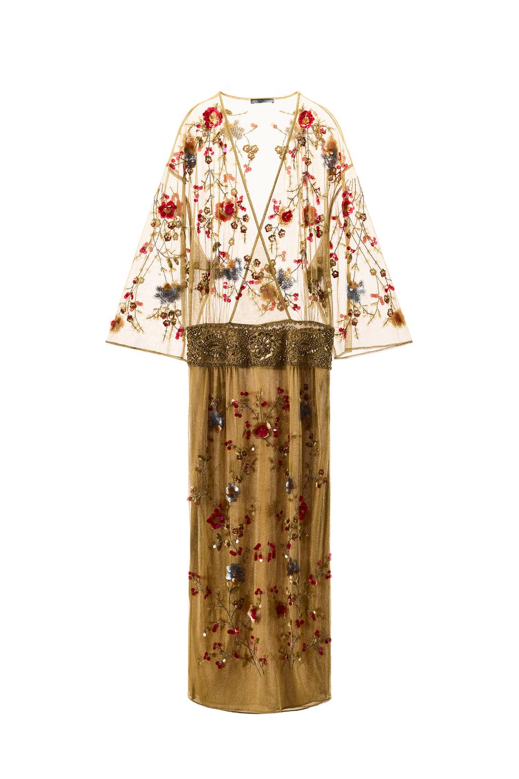 METALLIC THREAD BEADED DRESS - image 3