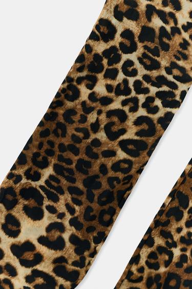 ANIMAL PRINT TIGHTS SOCKS - Leopard by Zara - Image 2