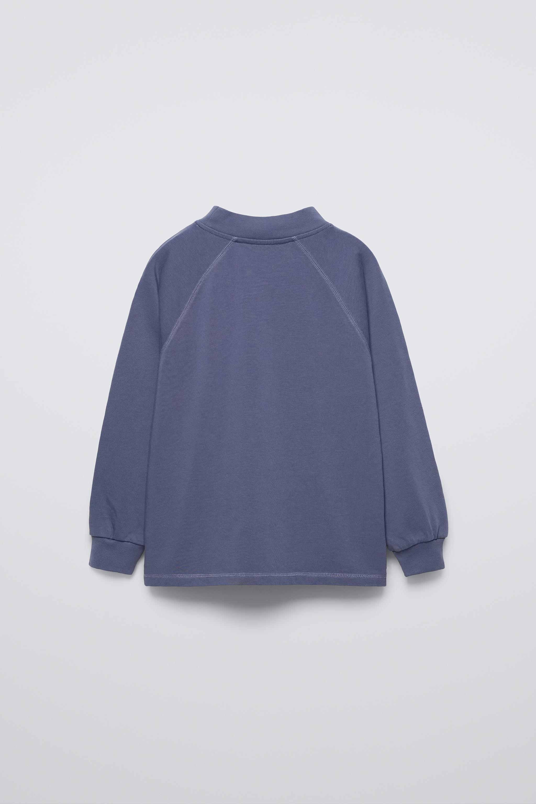 T-SHIRT WITH SLOGAN - Blue | ZARA New Zealand