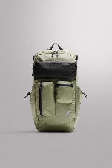 MULTI-POCKET SPORTS BACKPACK - Khaki Green by Zara - Image 3