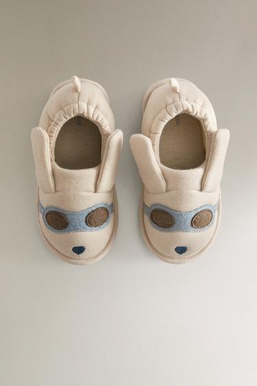 CHILDREN'S DOG SLIPPERS - Light beige by Zara - Image 2