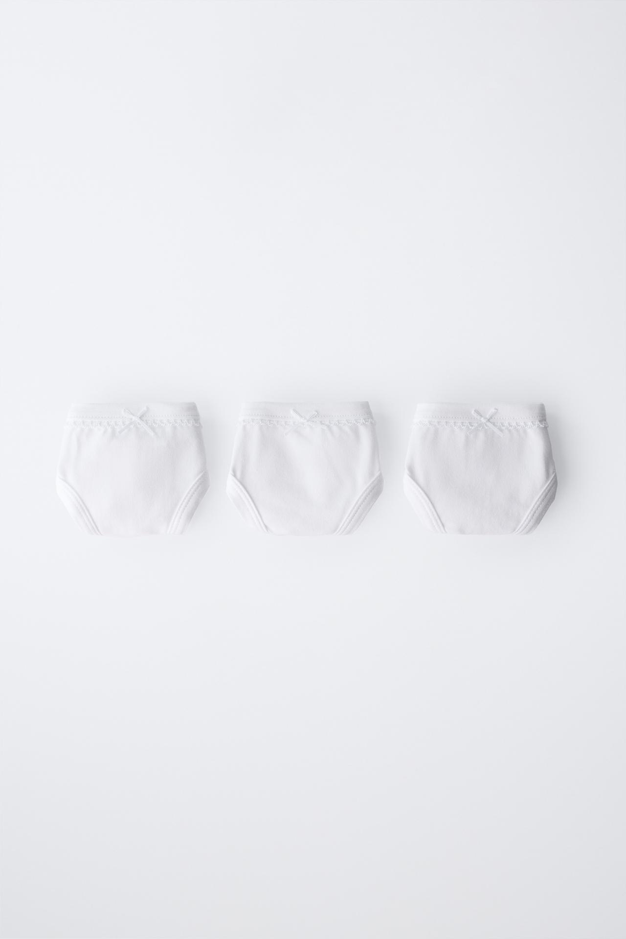 1 1/2-6 YEARS/ THREE-PACK OF BASIC UNDERWEAR — White
