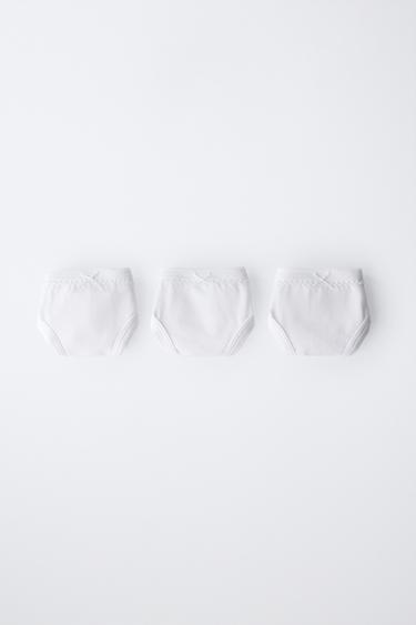 1 1/2-6 ANOS/ PACK DE TRÊS CUECAS LISAS - Branco da Zara - Imagem 0