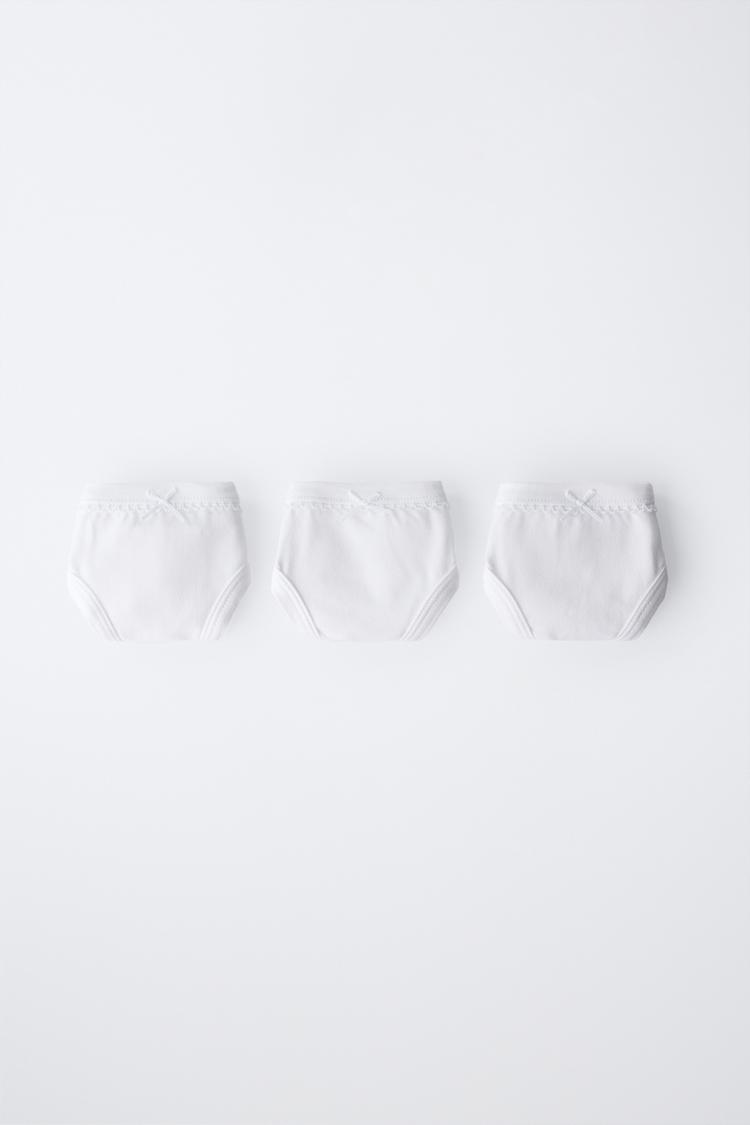 1 1/2-6 YEARS/ THREE-PACK OF BASIC UNDERWEAR — White