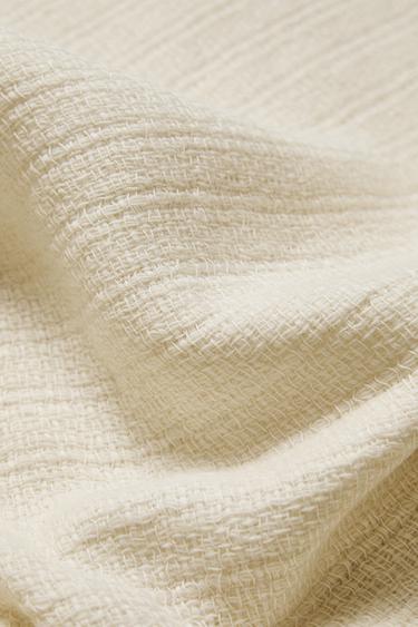 WOOL THROW - Oyster-white by Zara - Image 2