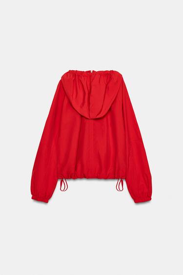 NYLON JACKET WITH TIES - Red by Zara - Image 7