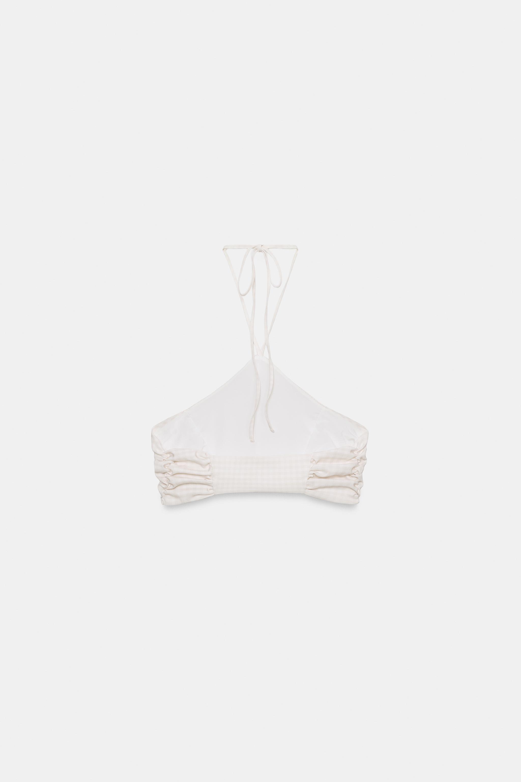 TOP COURT HALTER CARREAUX VICHY