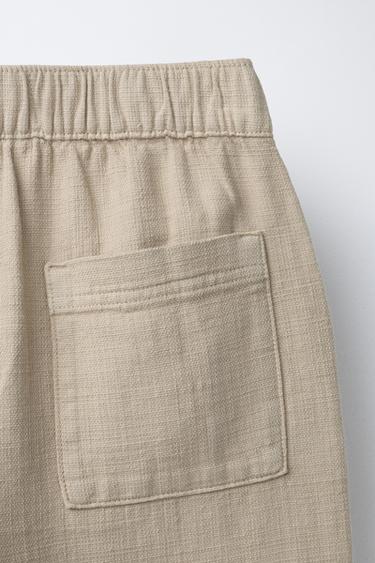 PANTALON DROIT RUSTIQUE - Beige de Zara - Image 3