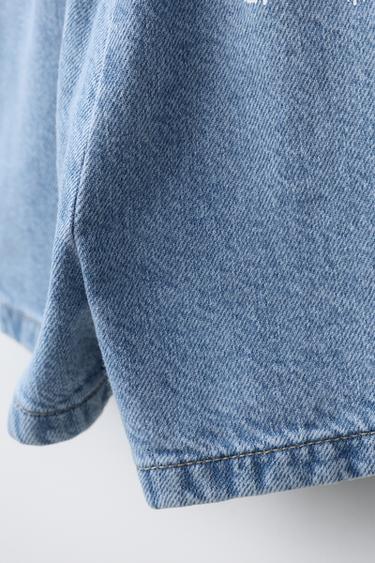 COMBINAISON COURTE EN DENIM AVEC NŒUDS - Bleu clair de Zara - Image 3