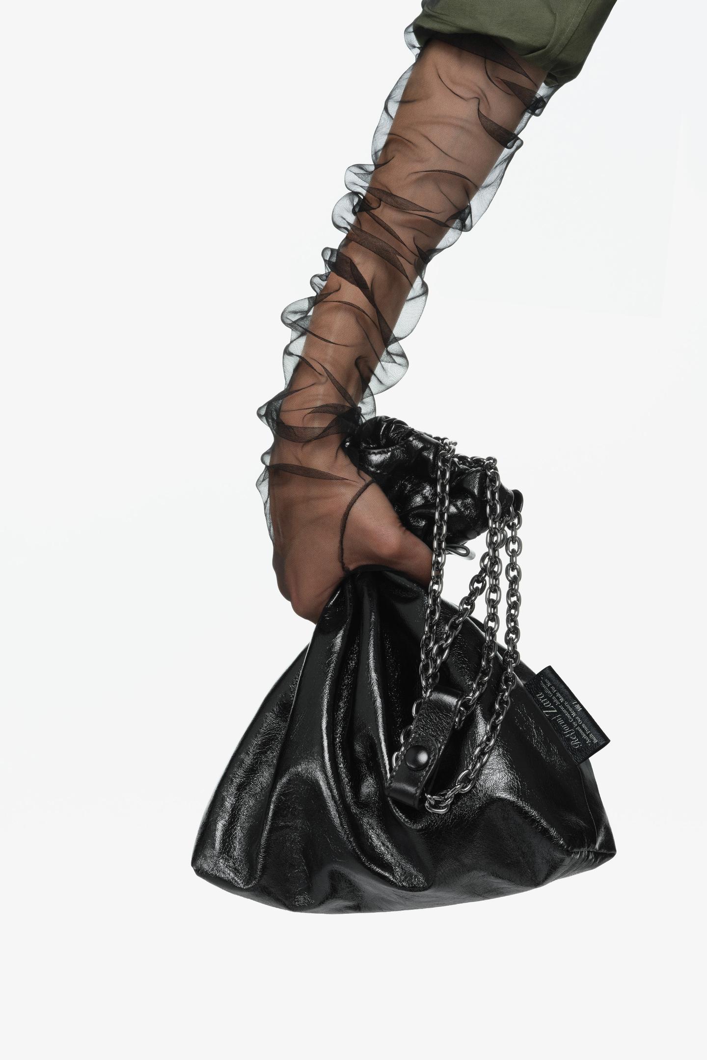 Женская сумка Zara Limited Edition Tri-Chic Small Leather, цвет: Чёрный — фото 5