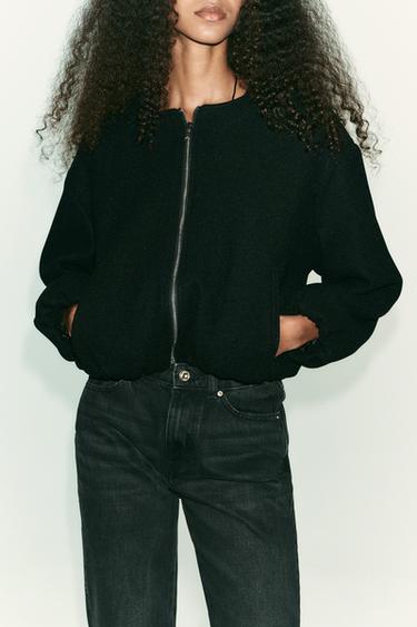 Zara JEANS Z.03 REGULAR FIT 高腰 LONG LENGTH - 黑色