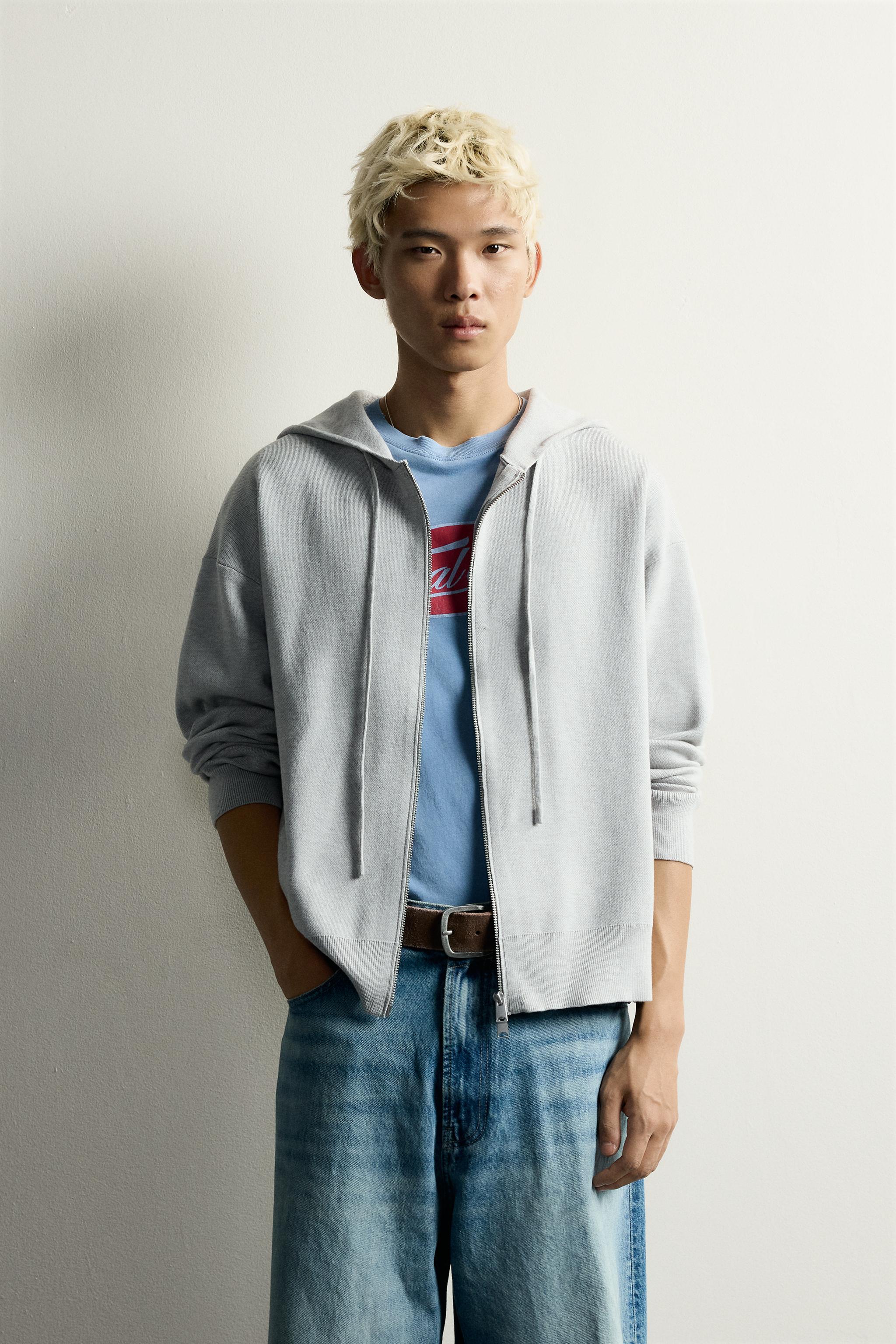 Zara SOFT KAPÜŞONLU TRİKO SWEATSHIRT görsel 2