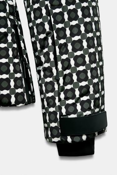 80% DOWN 20% FEATHER PADDED ANORAK WITH HOOD, WATER-RESISTANT, WINDPROOF, RECCO® TECHNOLOGY, SKI COLLECTION - Green / Ecru by Zara - Image 10