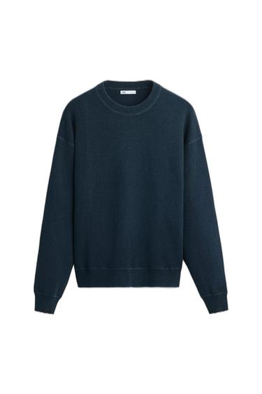 TEXTURED COTTON SWEATER