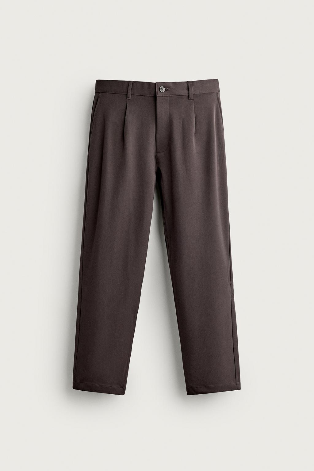 RELAXED FIT PLEATED TROUSERS