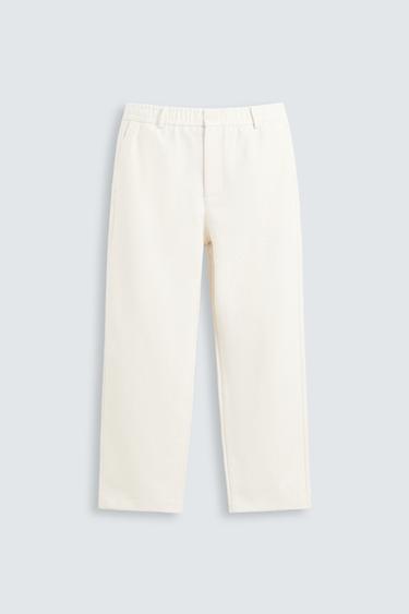 PANTALÓN REGULAR FIT ESTRUCTURA - Crudo de Zara