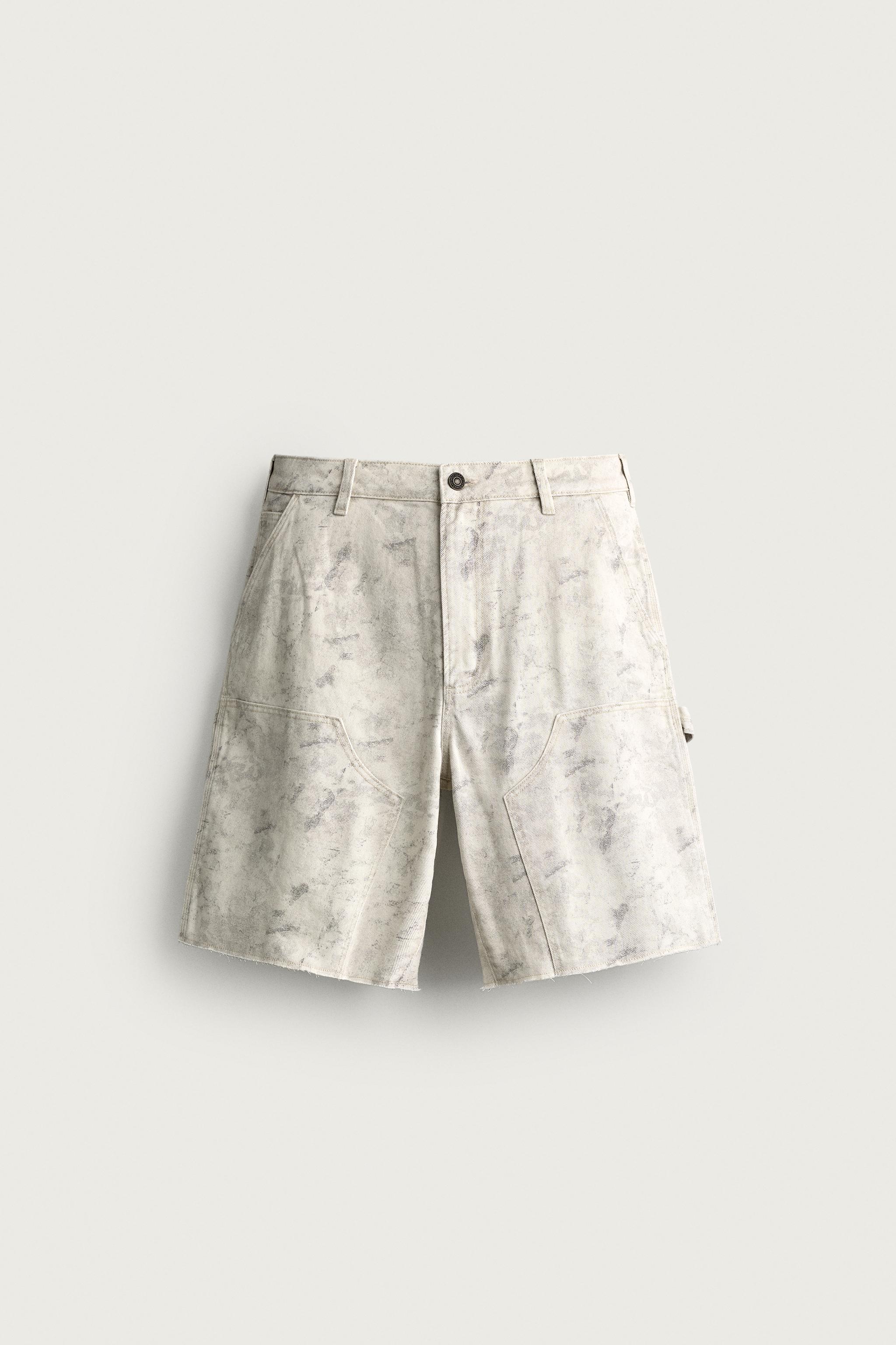 RELAXED FIT CARPENTER SHORTS — Printed