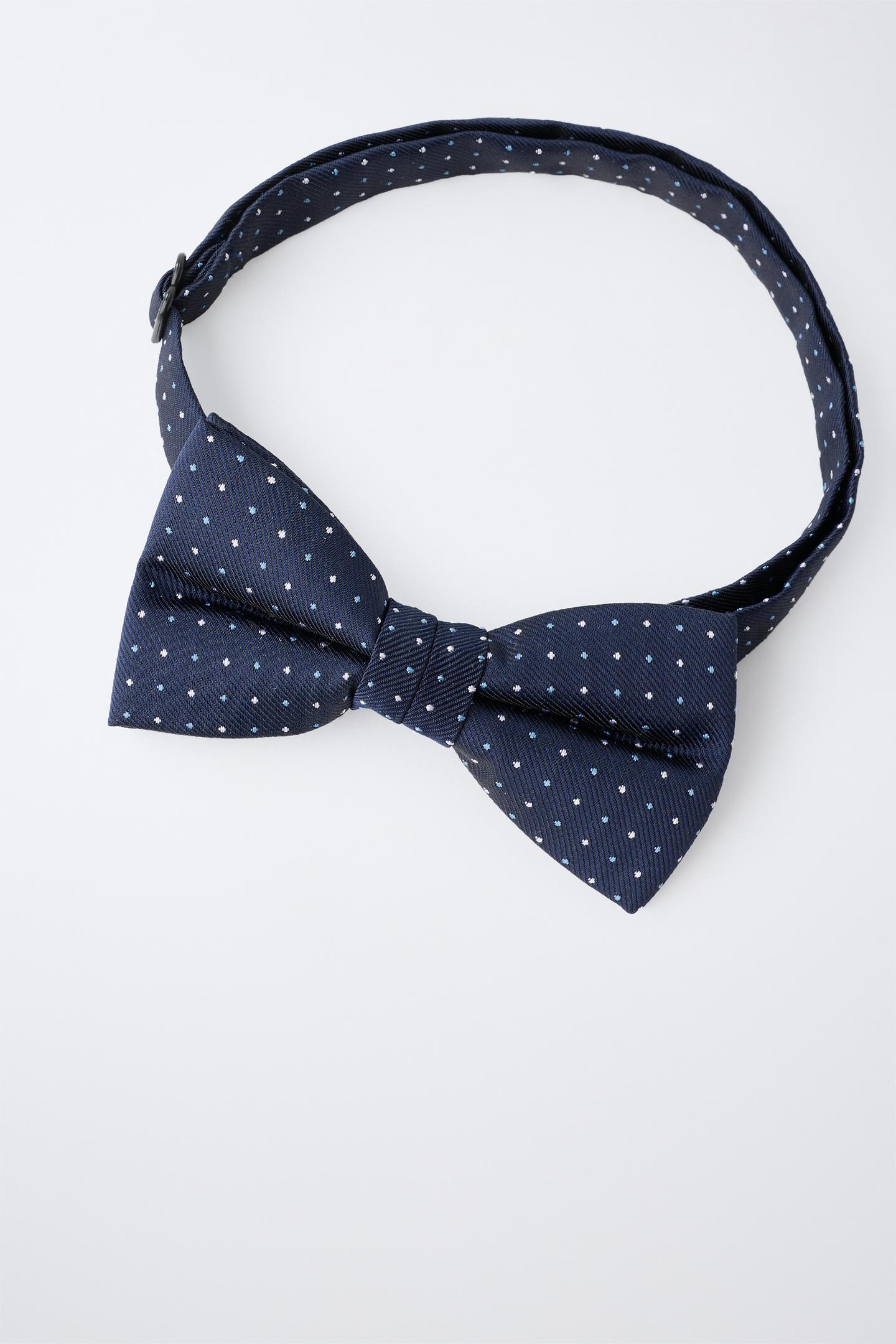 Детские галстуки Zara Polka Dot Bow Tie, цвет: Тёмно-синий — фото 4