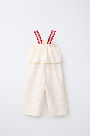 COMBINAISON À POCHES EN CROCHET - Écru de Zara - Image 1