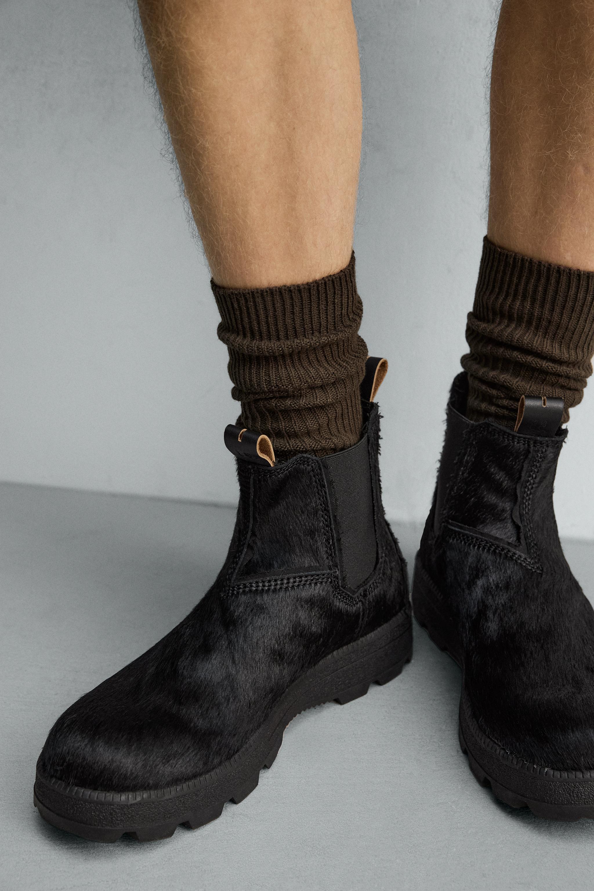 チェルシーレザーブーツ X SR_A - ブラック | ZARA Japan / 日本