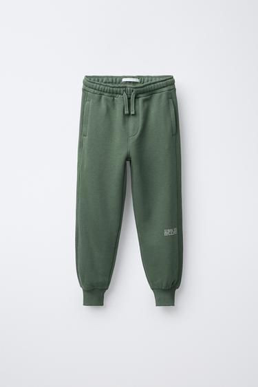 SLOGAN SWEATSHIRT AND JOGGERS SET - Mid-green by Zara - Image 4