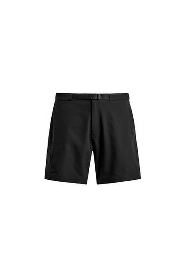 Zara TECHNICAL CARGO SHORTS - Black