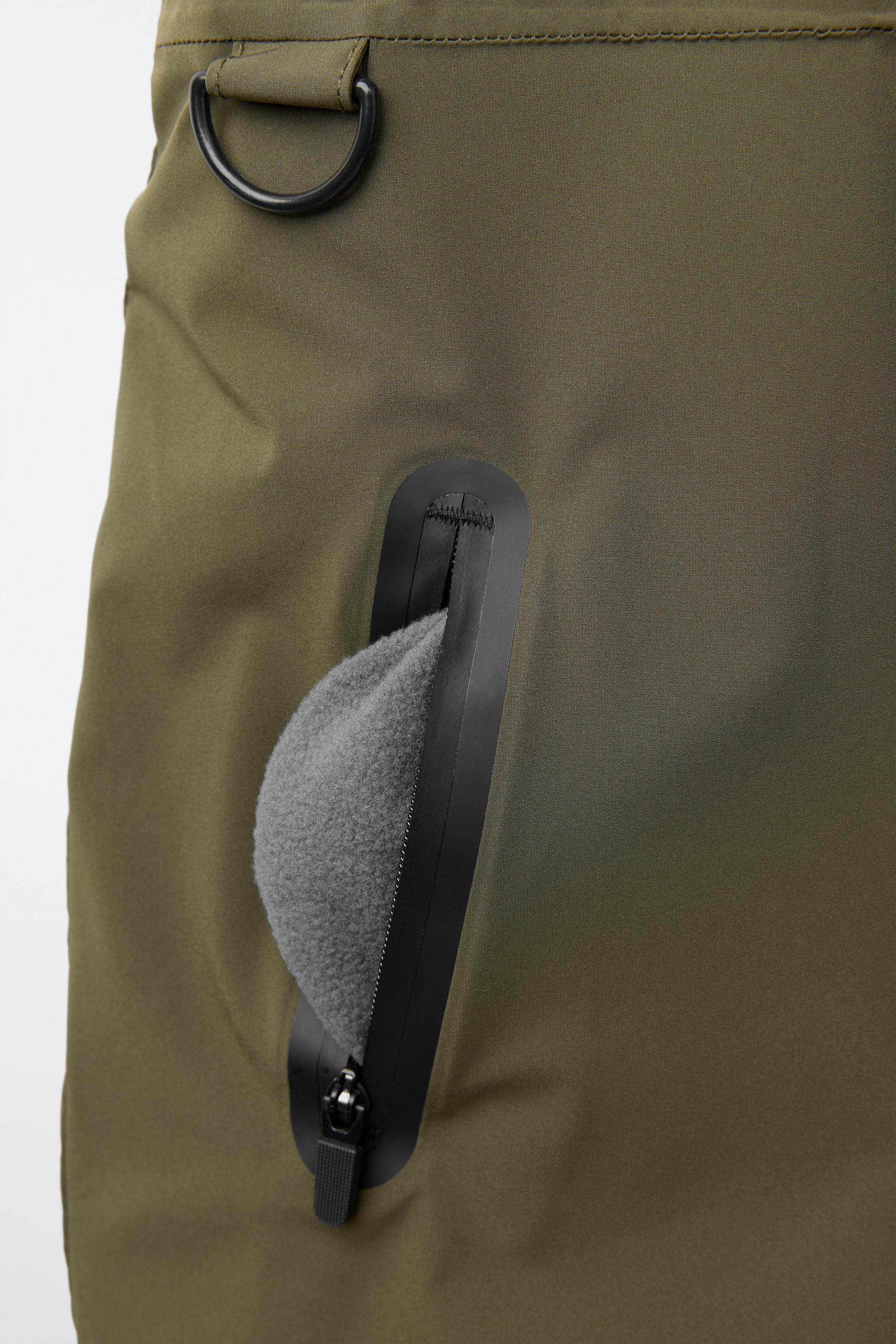 RECCO®システム搭載防水防風ビブパンツ スキーコレクション - カーキ