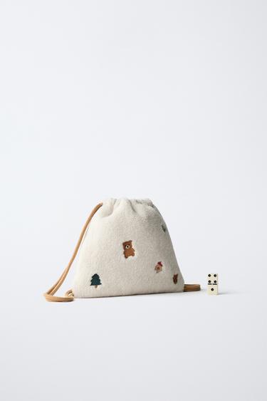 SAC EN LAINE D'AGNEAU BRODÉ - Blanc écru de Zara - Image 5