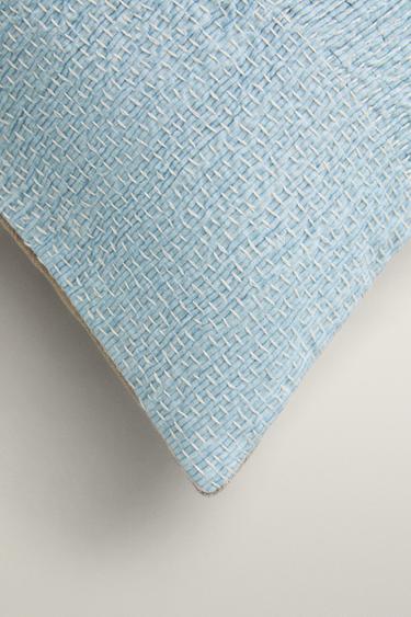 STRIPED CUSHION COVER — Sky blue 2