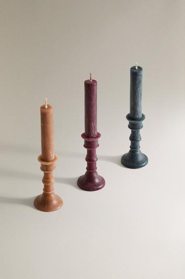 SET OF SCENTED CANDLESTICK CANDLES (SET OF 3) - whisky by Zara - Image 1