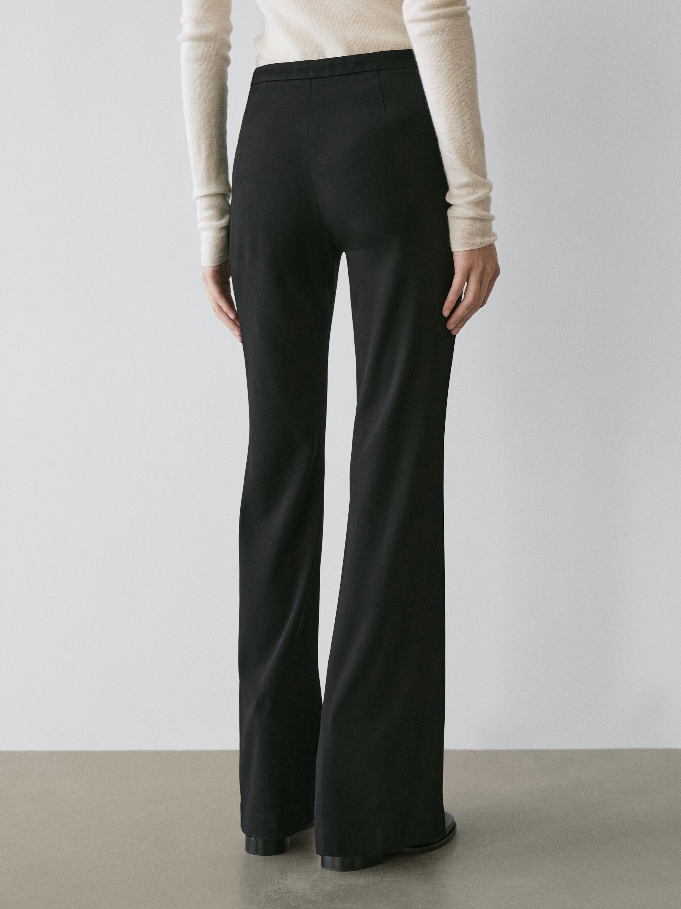 Flared trousers with pocket