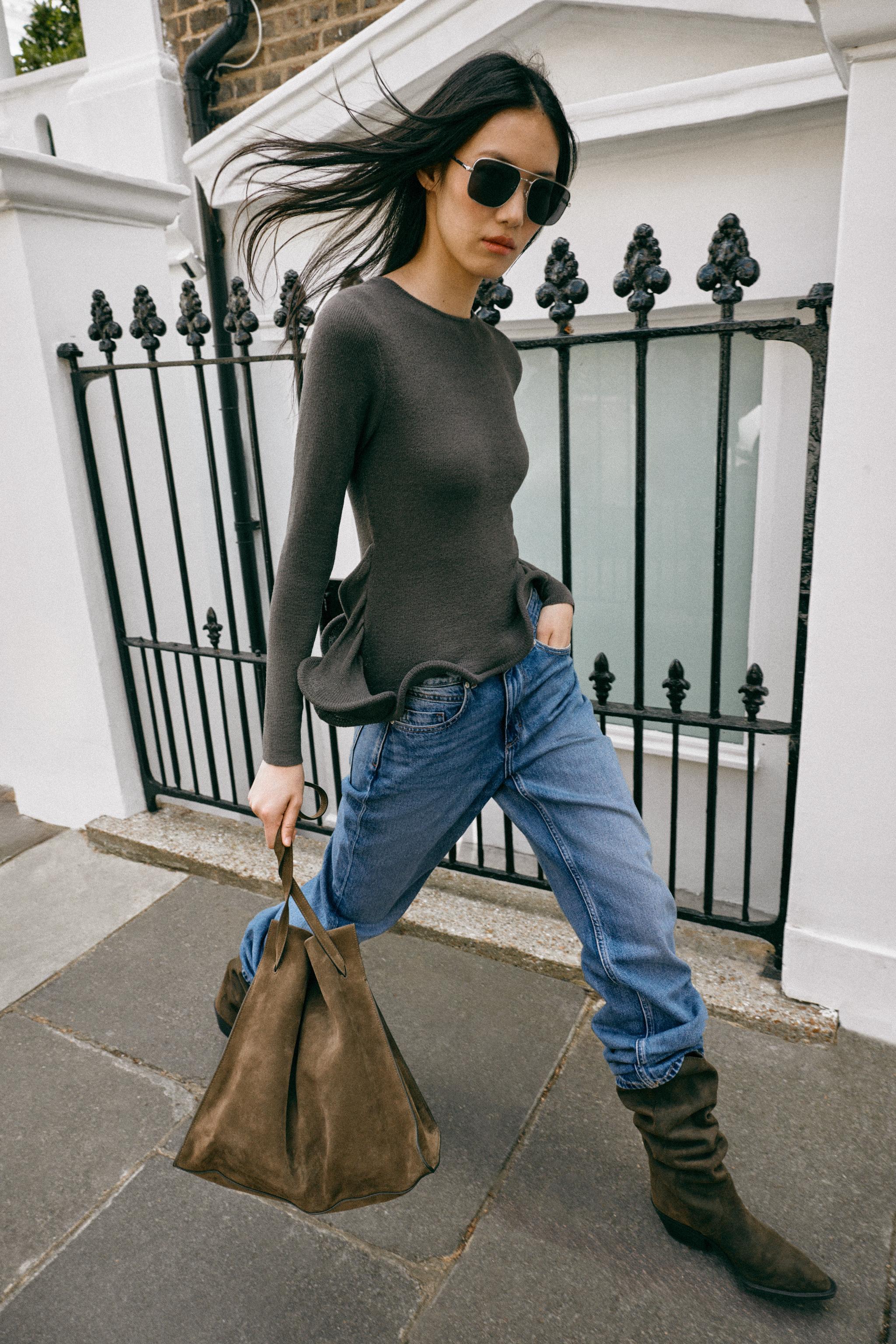 Женские свитеры Zara KNIT RFFLE JUMPER — фото 3