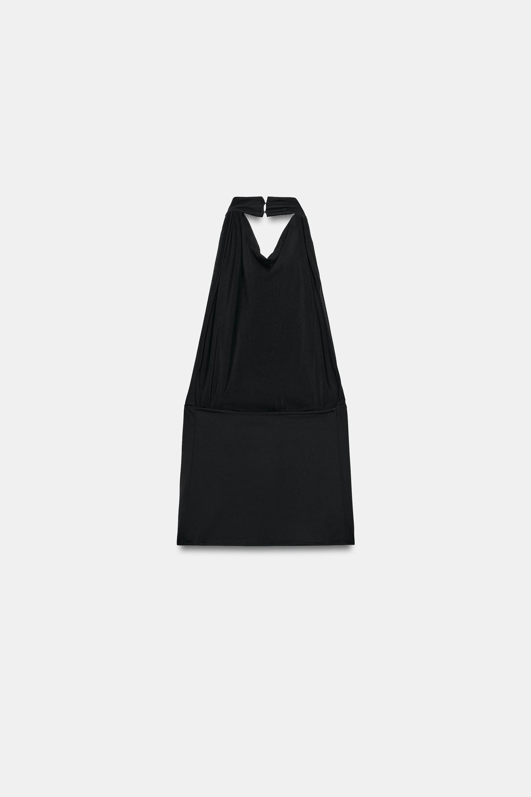 Женские топы Zara FLOWY DRAPED TOP — фото 8