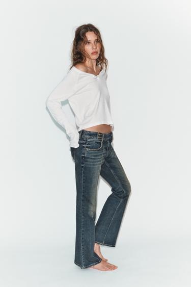 TRF LOW-RISE BOOTCUT JEANS - Blue by Zara - Image 3