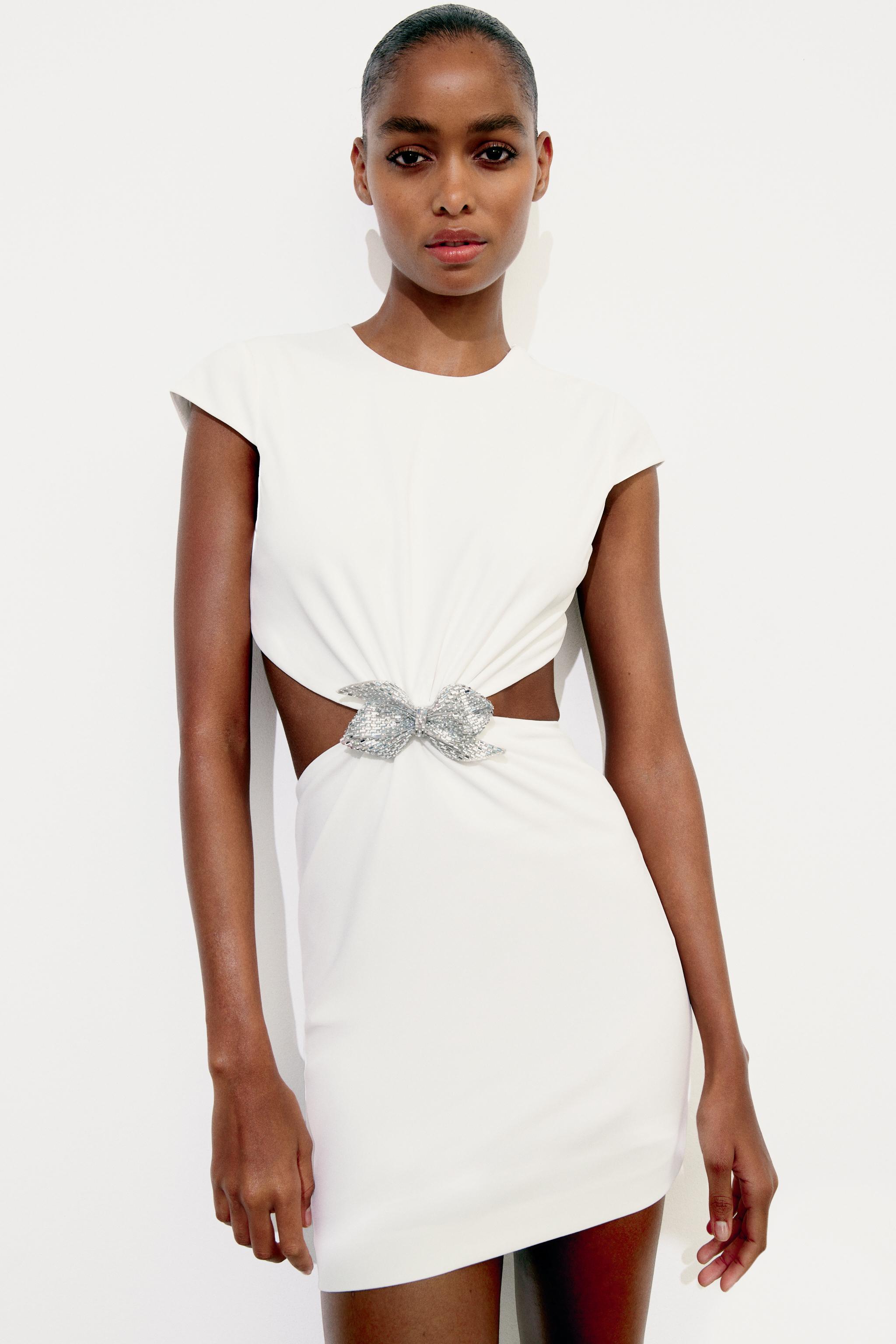 Zara bow outlet dress