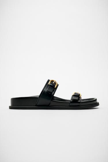 SANDALIA HEBILLAS - Negro de Zara