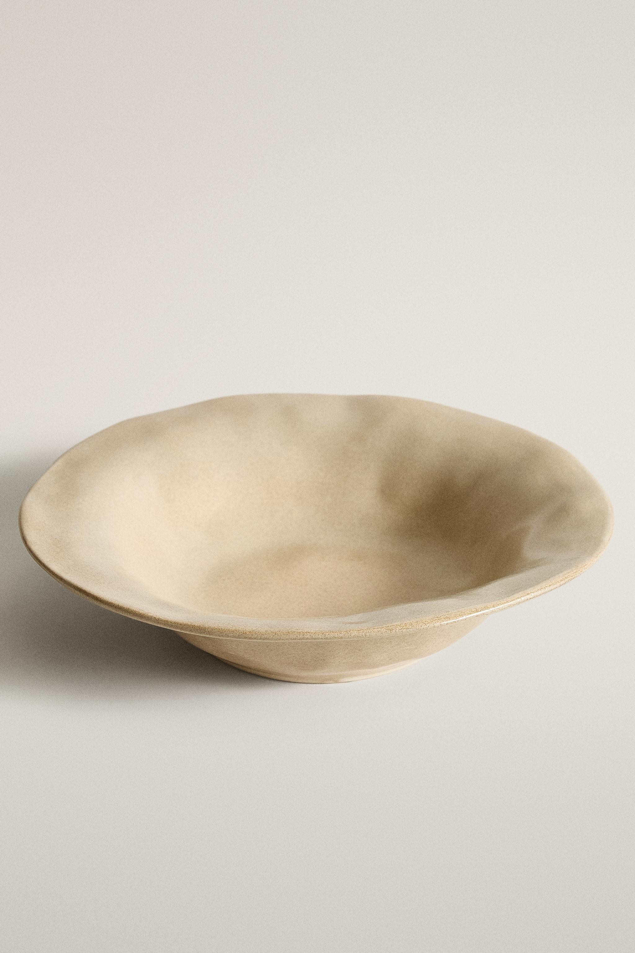 IRREGULAR STONEWARE SOUP PLATE