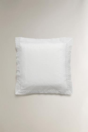 EMBROIDERED PILLOWCASE - White by Zara - Image 1