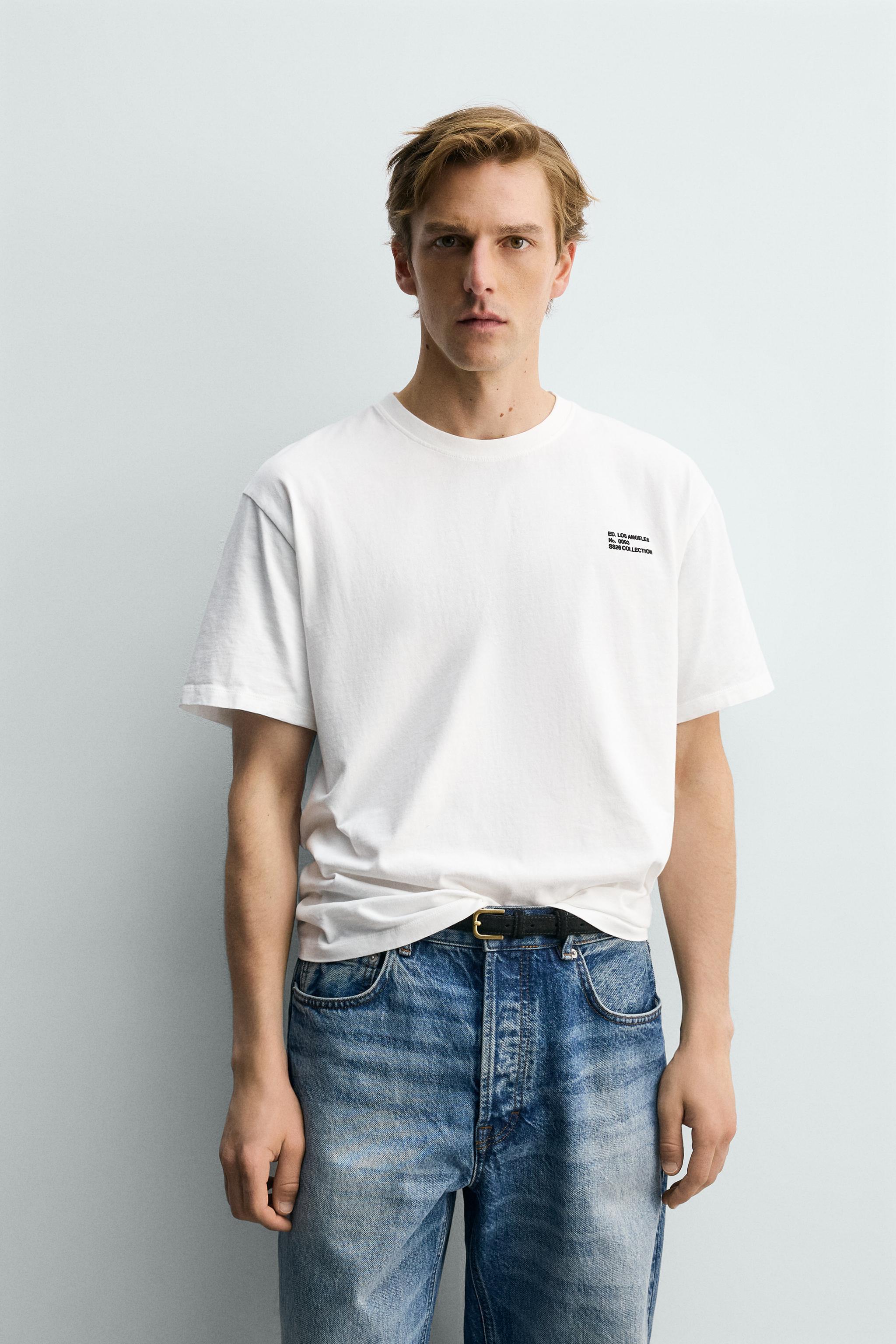 RELAXED FIT SLOGAN T-SHIRT — White