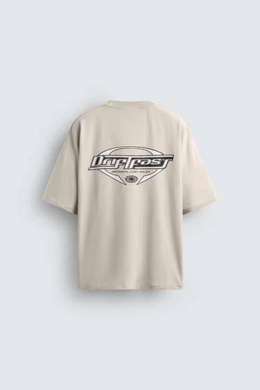 WASHED GRAPHIC T-SHIRT - Bone by Zara